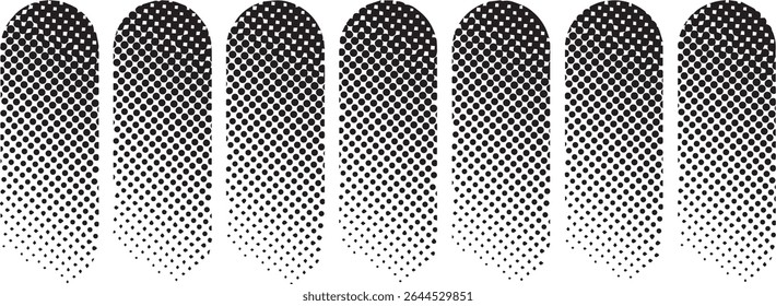 Abstract black and white halftone dot pattern background
