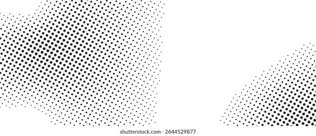 Abstract black and white halftone dot pattern background