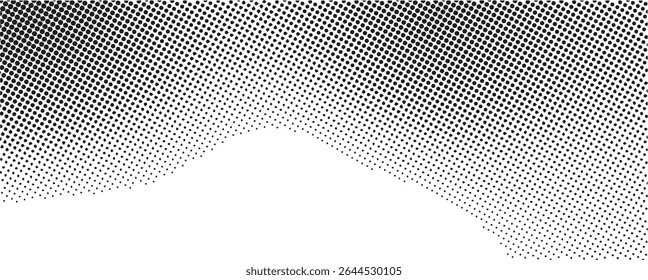 Abstract black and white halftone dot pattern background