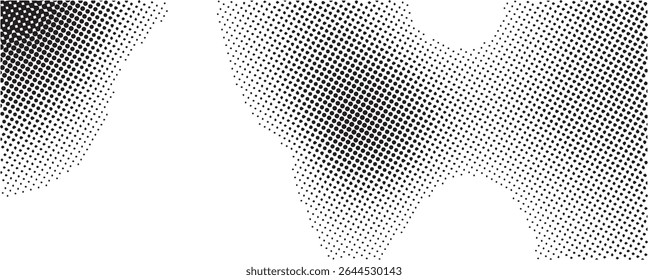Abstract black and white halftone dot pattern background