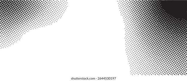 Abstract black and white halftone dot pattern background