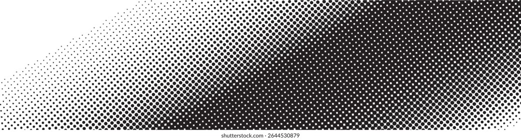 Abstract black and white halftone dot pattern background