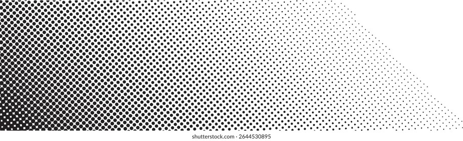 Abstract black and white halftone dot pattern background