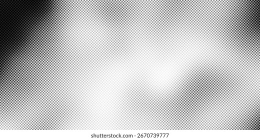 Abstract Black And White Halftone Dot Texture Background