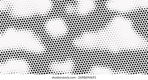 Abstract Black And White Halftone Dot Texture Background