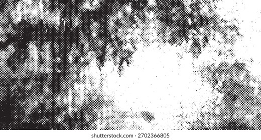 Abstract Black White Halftone Dot Pattern Grunge Texture
