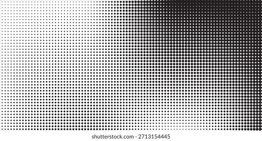 Abstract Black And White Halftone Dot Texture Background