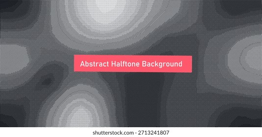 Abstract black and white halftone dot texture background. Minimal monochrome dotted pattern design, vintage retro grain effect, graphic backdrop for posters, layouts, overlays, modern vector templates