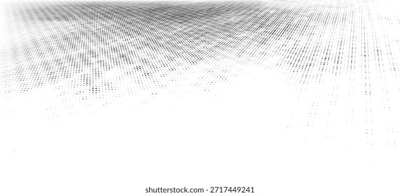 Abstractas patrón de puntos semitonos en blanco y negro con líneas de perspectiva dinámicas que crean un efecto visual moderno y de alto contraste. Adecuado para fondos, carteles, Anuncios, marca, diseño editorial y proyectos gráficos contemporáneos.
