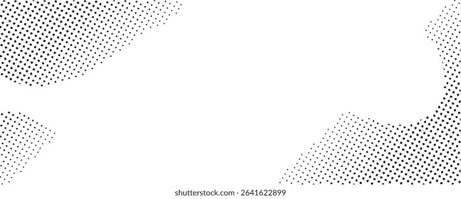 Abstract black and white halftone dotted background