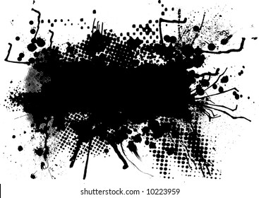 Resumen de la imagen de medio tono en blanco y negro con espacio de copia