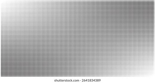 Abstract Black and White Halftone Pattern with Circular Dot Design