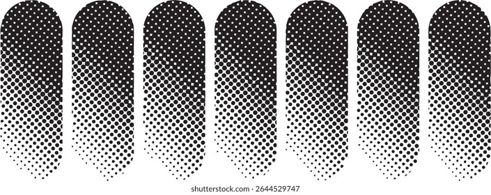 Abstract black and white halftone pattern background