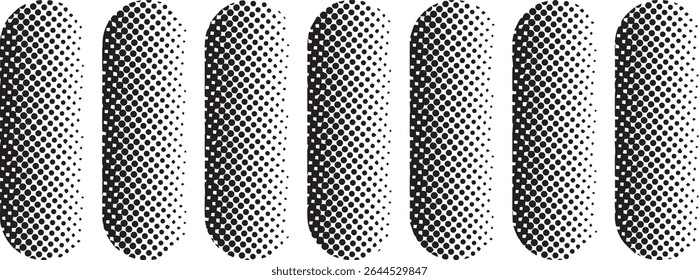 Abstract black and white halftone pattern design