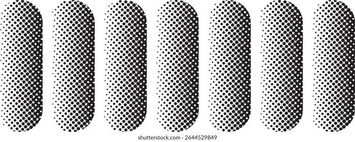 Abstract black and white halftone pattern background