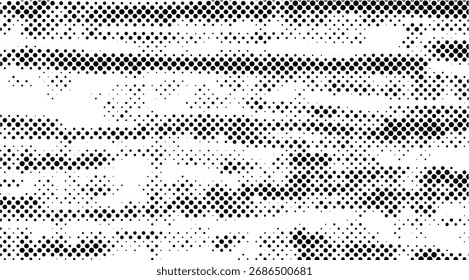 Abstractas patrón de semitono en blanco y negro con Horizontales rayas de diferentes densidades con un efecto texturizado y ligeramente afligido sobre un fondo claro y brillante