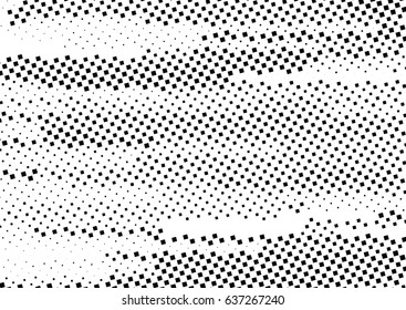 Abstract black and white halftone stream lines dots texture. Vector background for posters, comic book designs, banners.