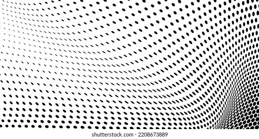 Abstract black and white halftone texture