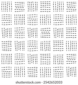 Abstrato preto e branco mão desenhada padrão de fundo padrão sem costura mínimo papel de parede - monocromático minimalista vetor azulejo