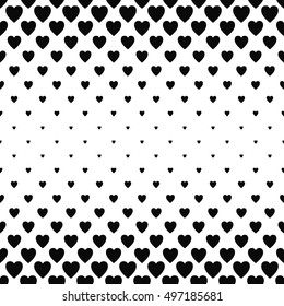 Abstract black and white heart pattern background design