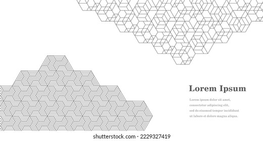 abstract black white hexagon, geometric texture background, polygon pattern, network concept