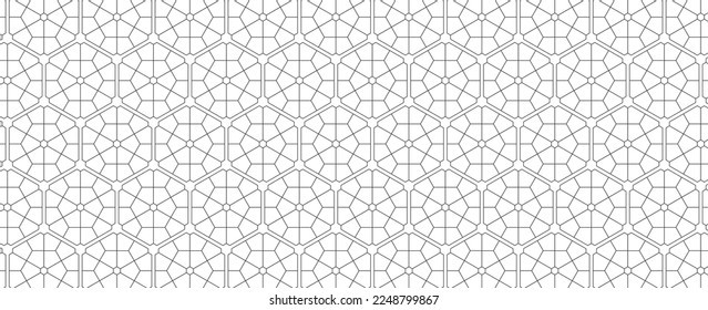 abstract black white hexagon, geometric texture background, polygon pattern, traditional concept