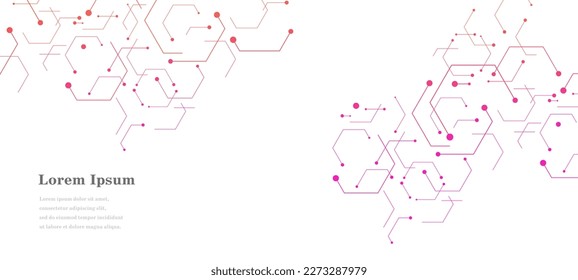 abstract black white hexagon, geometric texture background, scientific technology, network concept