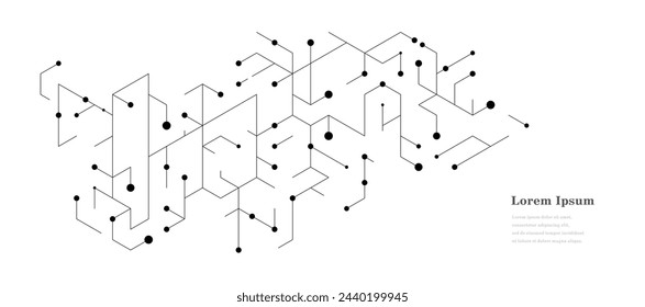 hexágono blanco negro abstracto, fondo de textura geométrica, tecnología científica, concepto de red