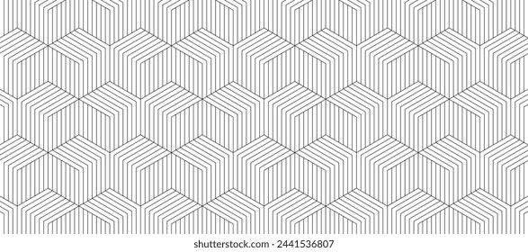 abstract black white hexagon, geometric texture background, striped polygon pattern, network concept