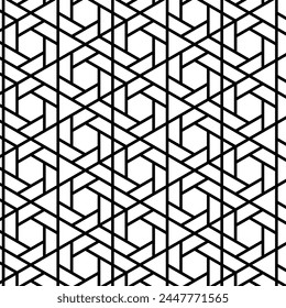 Abstractas. patrón de fondo geométrico hexagonal en blanco y negro sin fisuras. Vector.