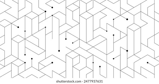 abstract black white hexagon. geometric polygon texture background. triangle pattern. architectural concept.