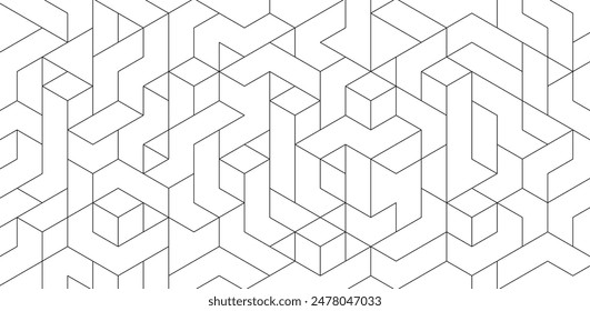 abstract black white hexagon. geometric polygon texture background. triangle pattern. architectural concept.