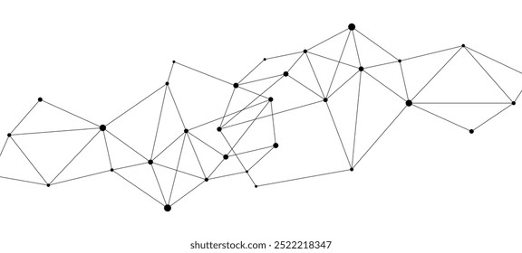 abstract black white hexagon. geometric polygon texture background. scientific technology. network concept.