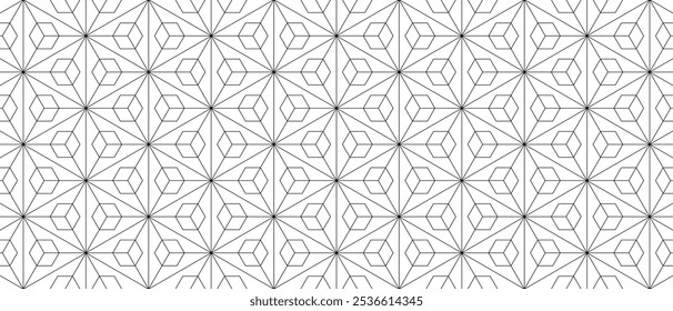 abstract black white hexagon. geometric texture background. triangle line pattern. retro styled concept.