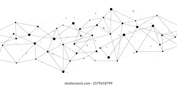 abstract black white hexagon. geometric polygon texture background. scientific technology. network concept.