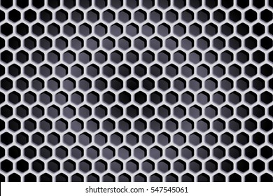 Abstract Black And White Honeycomb Hexagon Background Vector