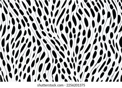 Abstract Black and White Illusional Dots Pattern