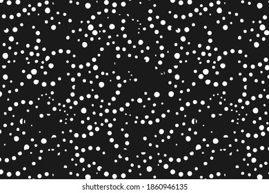 Abstract black white image with long and short intermittent liquid lines made by brush. A monochrome image drawn by hand. Dirty shabby smears of black paint. Vector eps illustration.