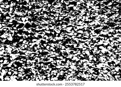 Abstract Black and White Leaf Texture - Intricate Nature-Inspired Grunge Pattern for Creative Projects