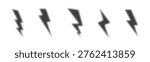 Abstract black and white lightning bolt silhouette pattern with halftone effect