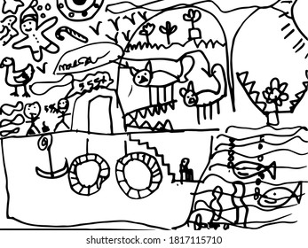 Abstract black and white line background as per your imagination

