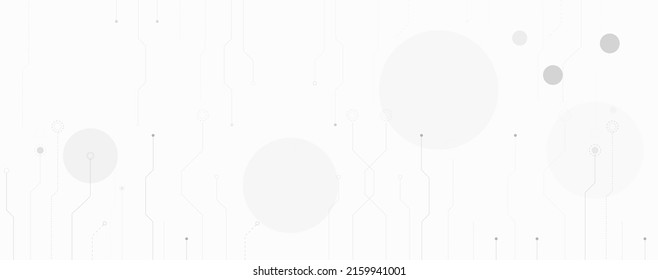 Resumen del concepto de tecnología de ingeniería de conexión electrónica o eléctrica de línea blanca y negra, fondo vectorial 