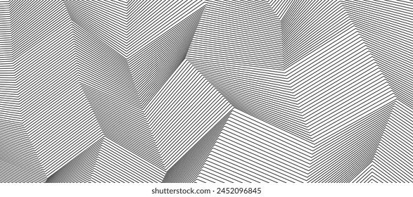 abstract black white line, geometric texture background, striped polygon pattern, network concept