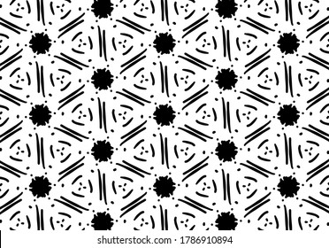 Abstract black and white linear vector background.