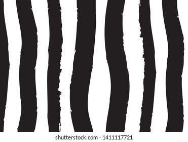 Abstract black white lines. Hand drawn with digital vector dry brush. Suitable for print and web abstract background.