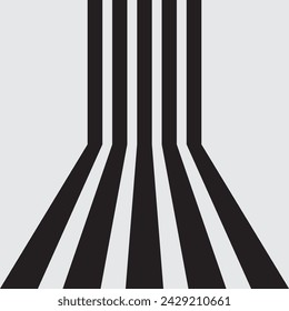 fondo abstracto de la perspectiva de las líneas blancas y negras, eps10