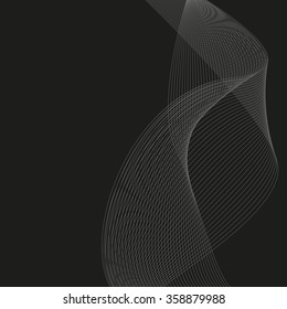 Abstract black and white lines. Vector background