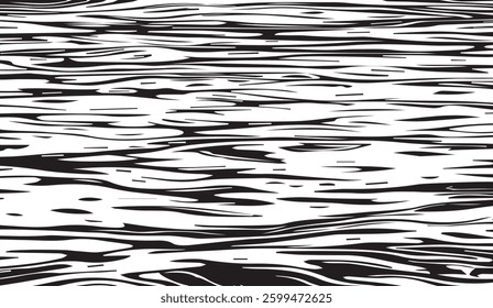 Abstract Black and White Liquid Texture Creating a Wavy and Striking Pattern Perfect for Backgrounds and Design Elements with a Minimalist Aesthetic and Strong Visual Impact