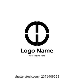 abstract black and white logo
