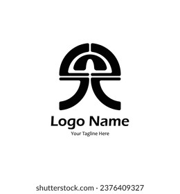 logotipo en blanco y negro abstracto